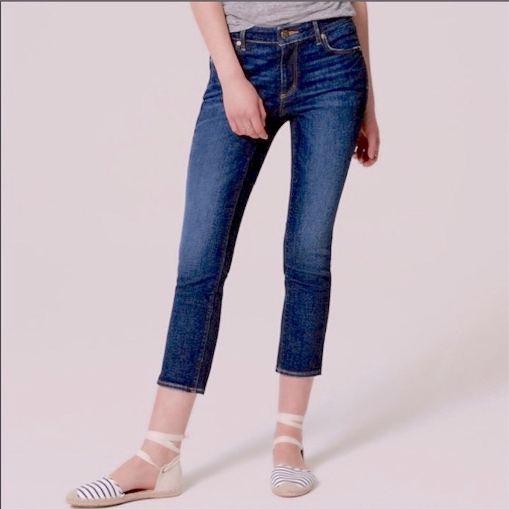 LOFT Curvy Crop Denim Jeans